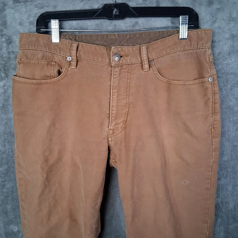 Polo Ralph Lauren Pants Mens 34x32 Inseam 30 Brown Canvas Straight Fit‎
